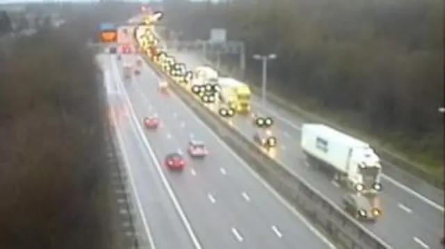 Traffic this afternoon on M6 at J10