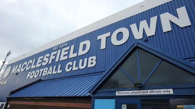 A general view of Macclesfield Town"s football ground