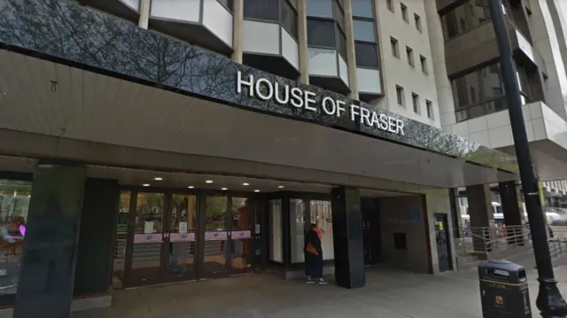 Entrance to the House of Fraser store