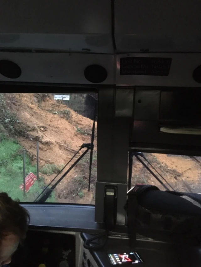 Landslip from the cab