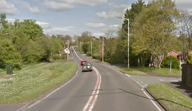 Junction of A454 and Sandpits Lane