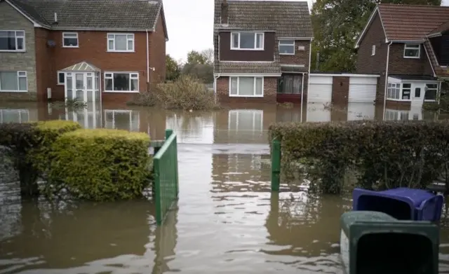 Flooded street in Fishlake