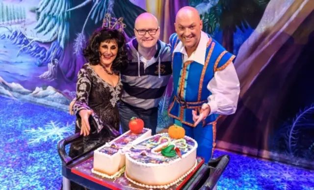 Michael Harrison with Lesley Joseph and Matt Slack