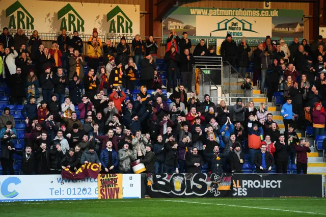 Away fans at Dingwall