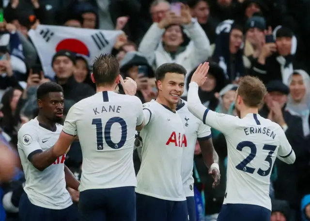 Tottenham celebrate