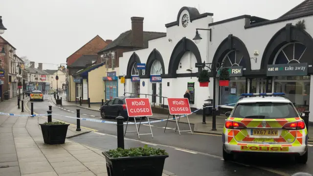 High Street, Dawley, sealed off