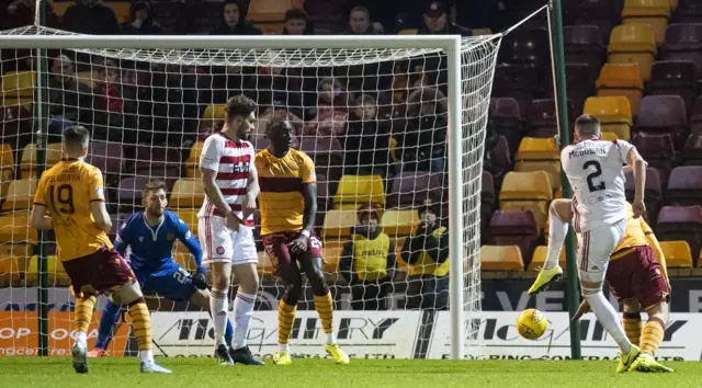 Aaron McGowan fires Accies level at Fir Park