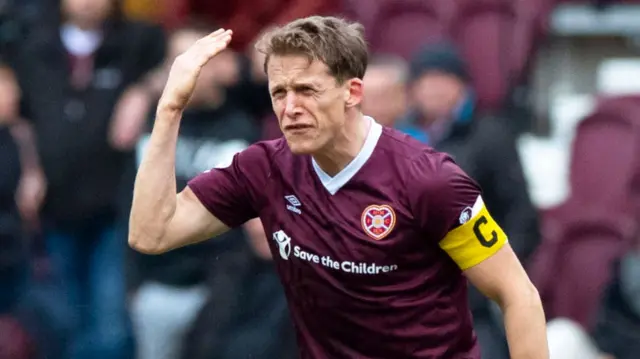 Hearts captain Christophe Berra