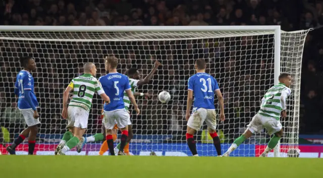 Christopher Jullien (right) scored the only goal at Hampden