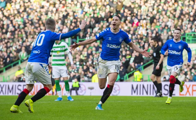 Nikola Katic scored Rangers' second goal at Celtic Park