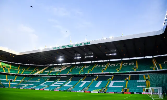 Sunshine above Celtic Park this morning