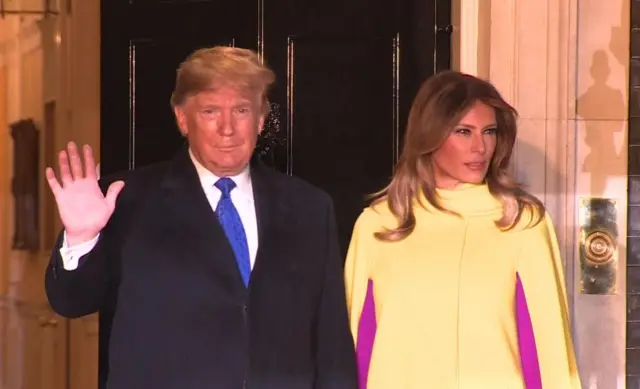 US President Donald Trump and First Lady Melania Trump