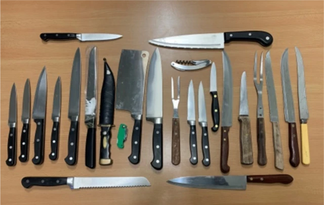 knives recovered by police