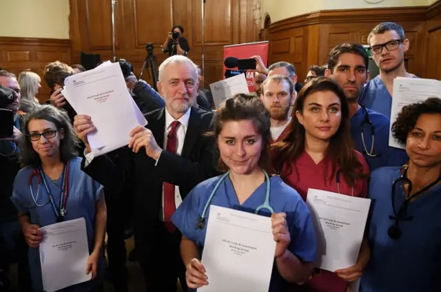 NHS staff and Jeremy Corbyn