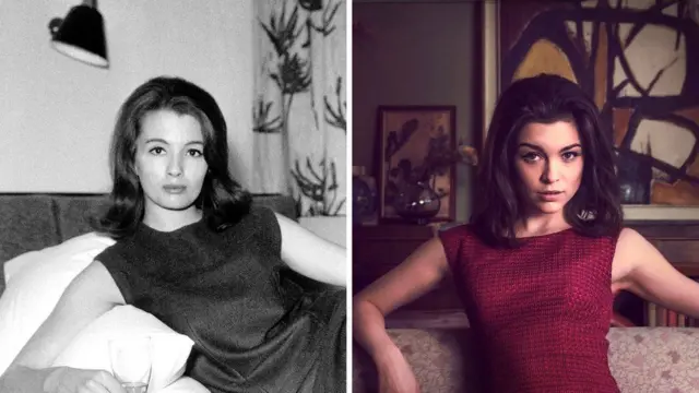 Christine Keeler and actress Sophie Cookson