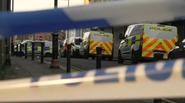 Police cordon in Batley