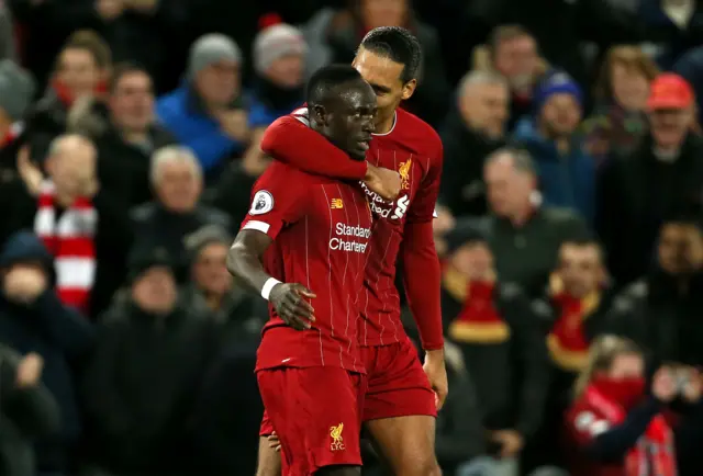 Saido Mane and Virgil van Dijk