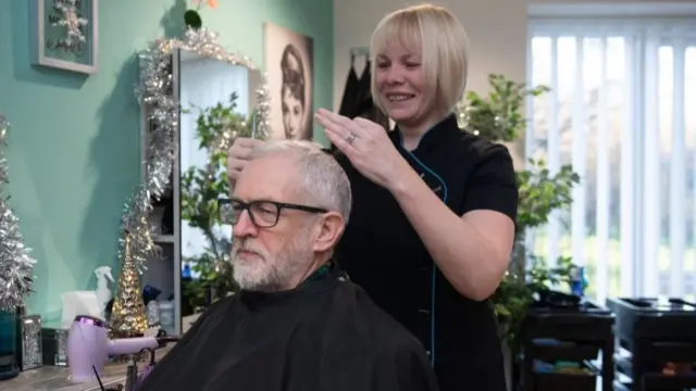 Jeremy Corbyn has a haircut