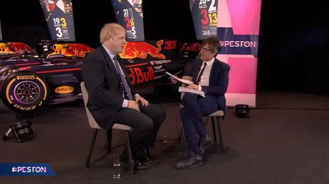 Boris Johnson and Robert Peston