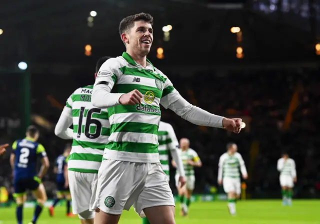 Ryan Christie celebrates his goal