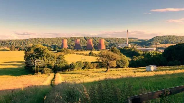 The towers in landscape