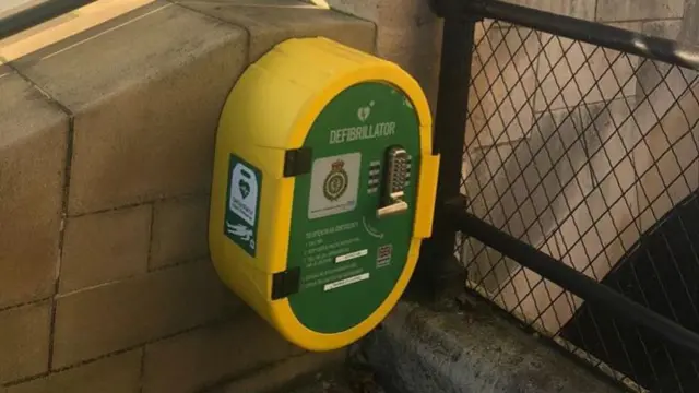 A stolen defibrillator