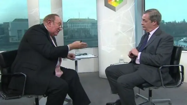 Andrew Neil and Nigel Farage