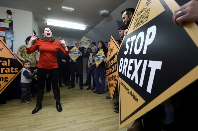 Jo Swinson speaks at Parkview Community Playgroup, Hiltingbury Community Centre in Hampshire