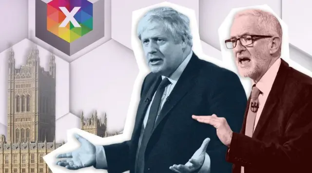 Boris Johnson and Jeremy Corbyn graphic