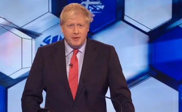 Boris Johnson giving opening statement