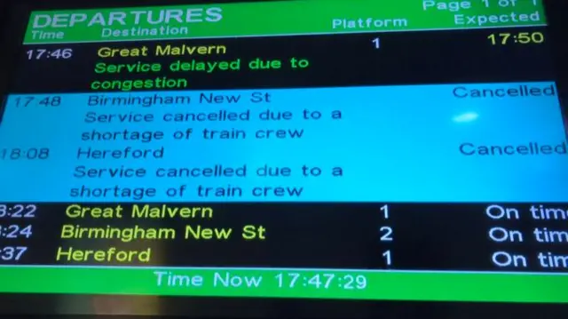 Trains delayed yesterday at Worcester