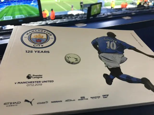 City programme v Utd