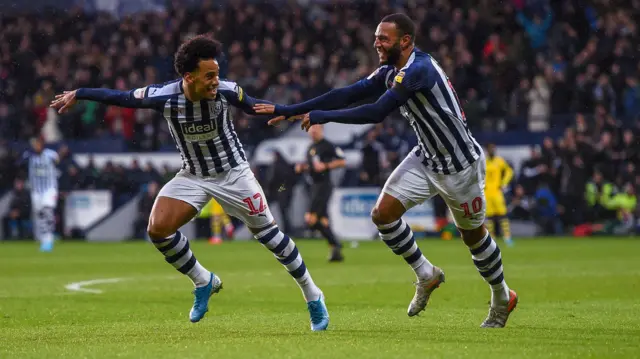 West Brom celebrate.