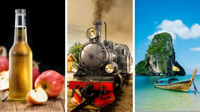 Cider, steam train, Thailand