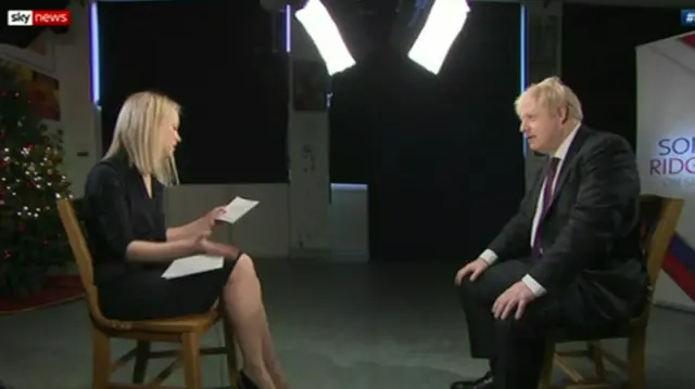 Boris Johnson and Sophy Ridge