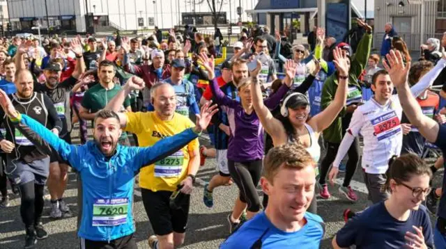 Runners at the Half Marathon