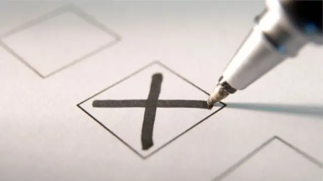 Cross on ballot paper