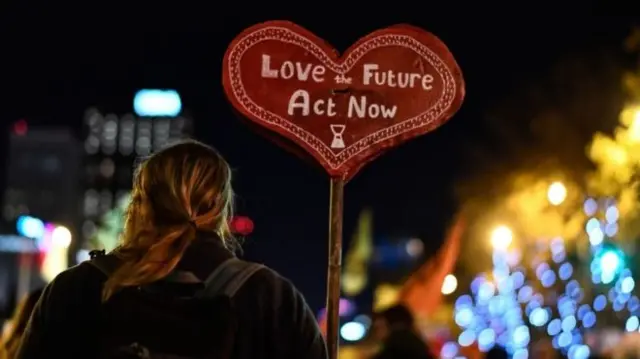 Climate protestor