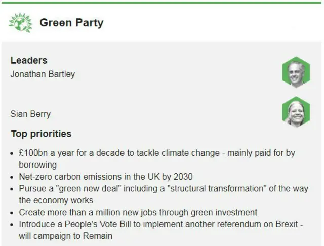 Green Party priorities