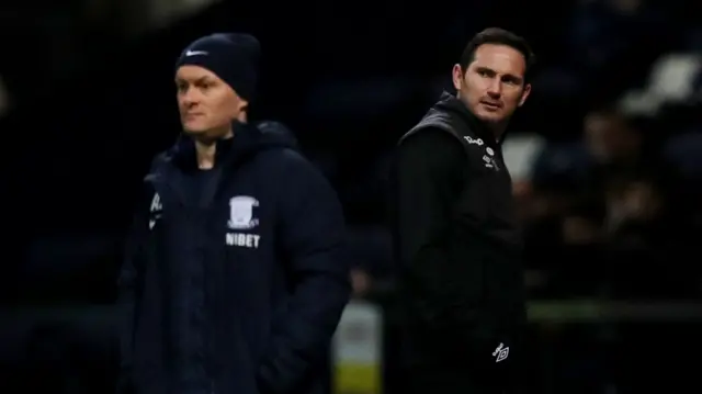 Preston manager Alex Neil and Derby boss Frank Lampard