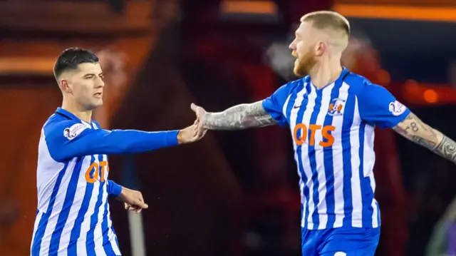 Kilmarnock's Jordan Jones and Alan Power celebrate