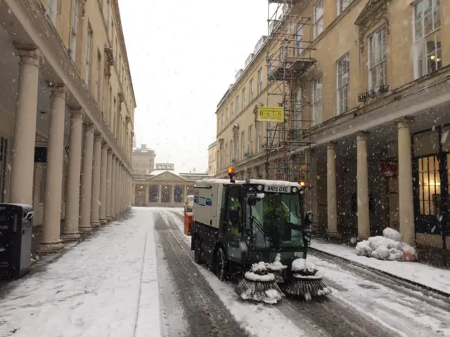 Road sweeper in Bath