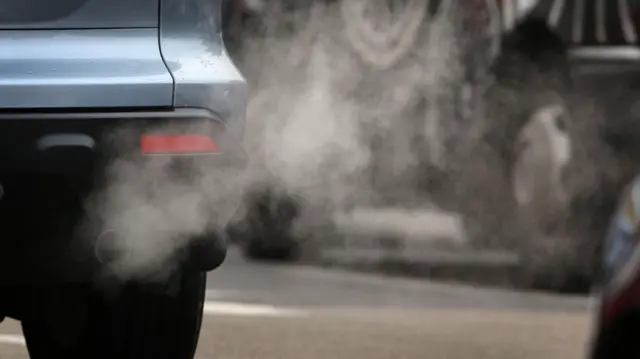 A car idling