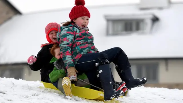 Children sledging