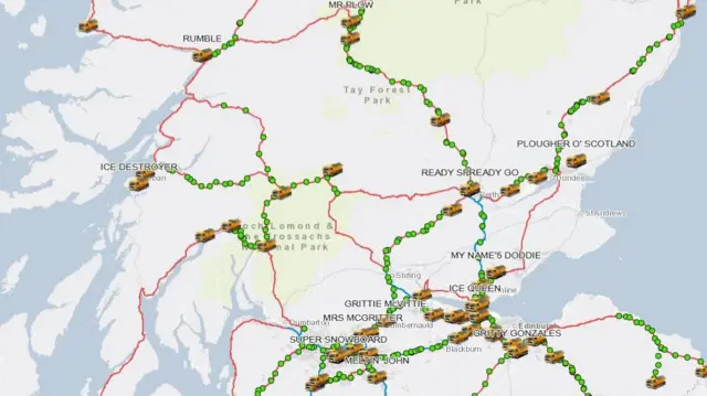 Gritter tracker map