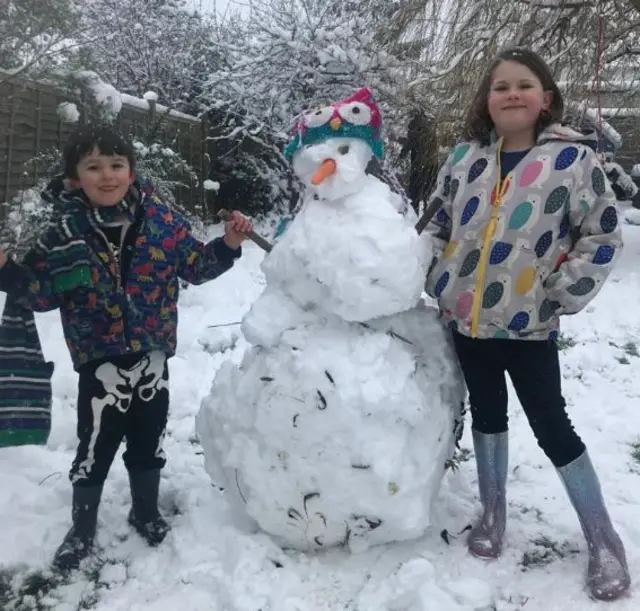 Snowman and friends in Bristol