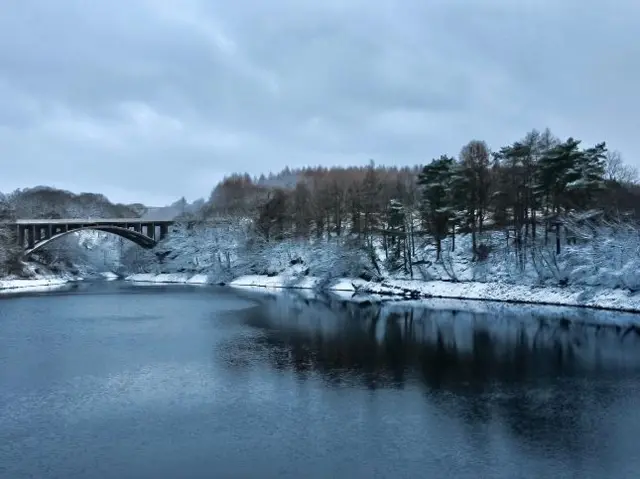 A snowy scene near Aberdare