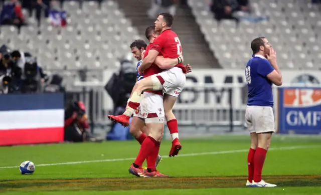 Wales celebrate