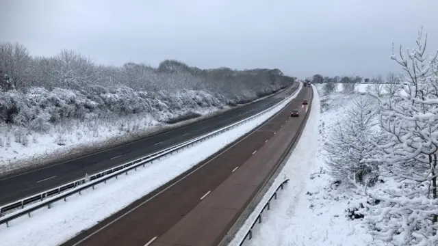 The A30 near Whiddon Down