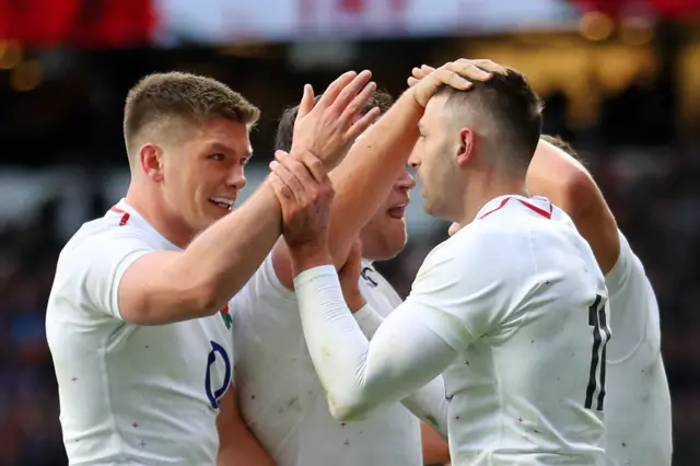 England celebrate